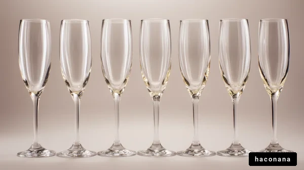 透明なシャンパングラス