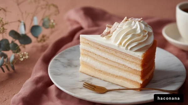 繊細なケーキの美しさ