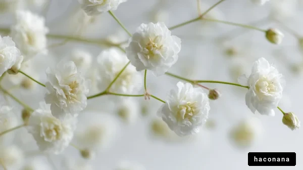 白い花の美しい配列