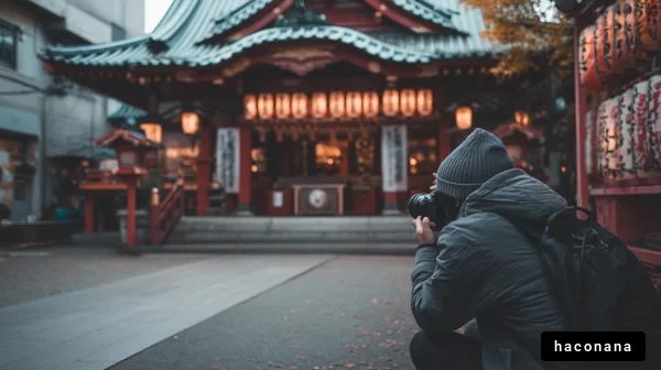 神社でのカメラマン