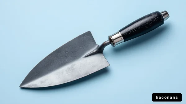 鋤と青い背景の写真