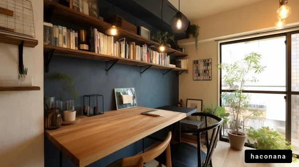 シンプルなデザインの書斎