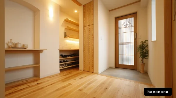 明るい玄関の風景