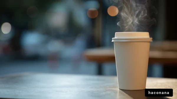 温かなコーヒーのカップ