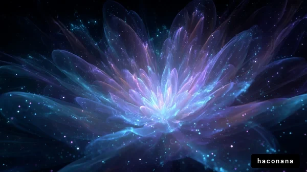 幻想的な星空の花