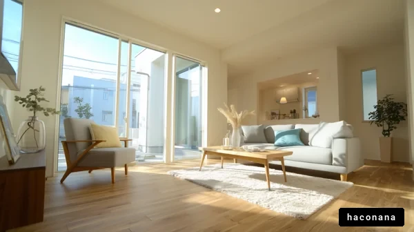 明るい居心地の良いリビング