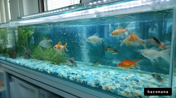 カラフルな熱帯魚の水槽