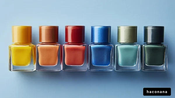 カラフルなネイルポリッシュ