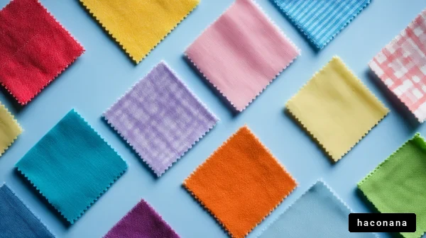 カラフルな布地の生地