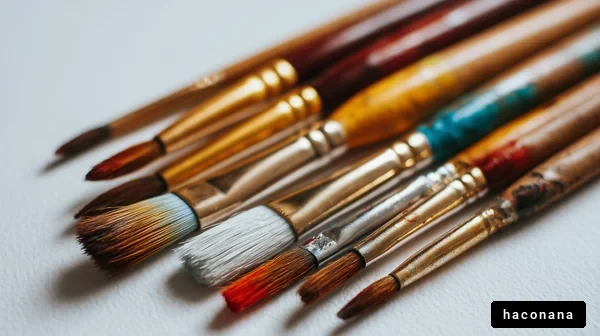 カラフルな絵筆の集合
