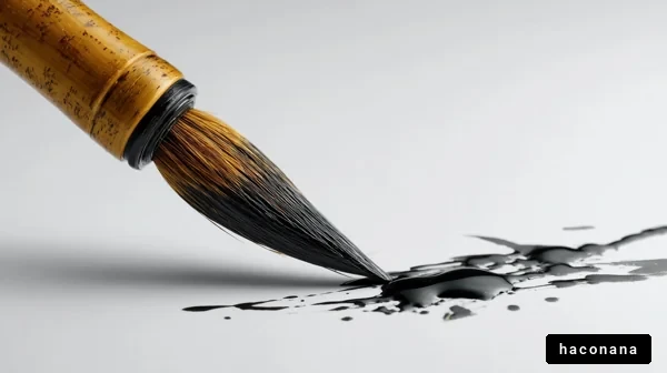 墨を感じる筆のアート