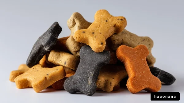 犬のおやつの盛り合わせ