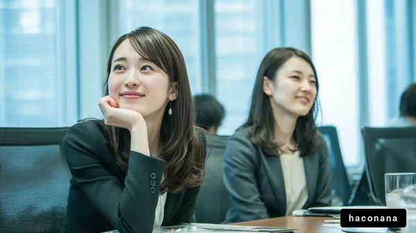 会議での女性たちの笑顔