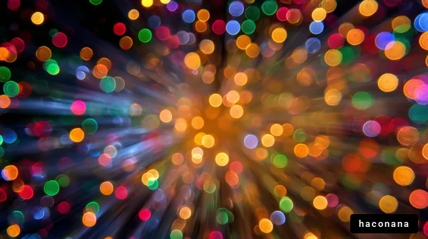 色とりどりの光のボケ
