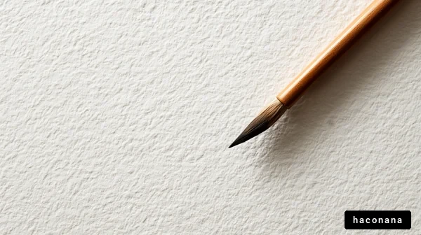 筆と和紙の美しいコントラスト