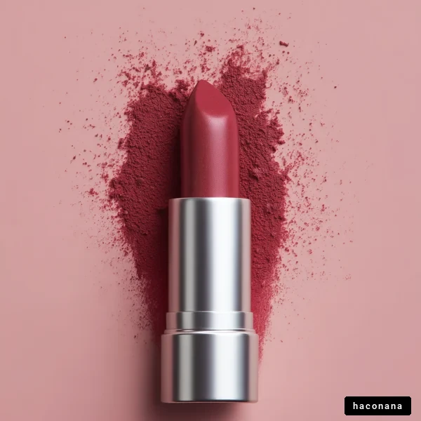 口紅と粉の美しい配置