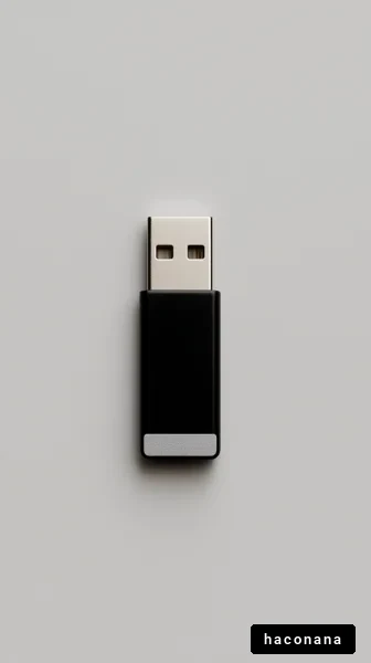USBメモリとシンプルな背景