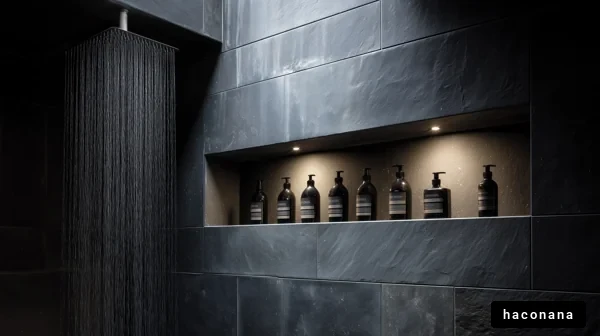 おしゃれなバスルームの一角