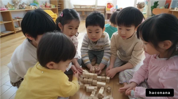 子供たちの楽しむブロック遊び
