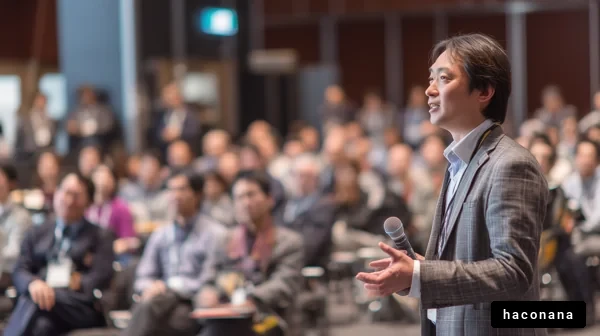 プレゼンテーションするビジネスマン