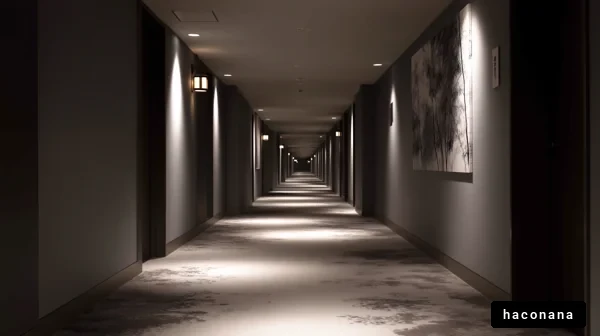 ホテルの静かな廊下