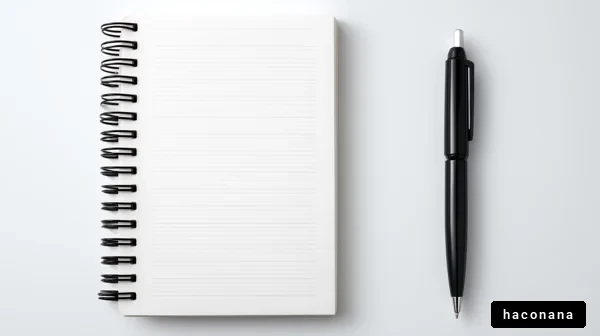 シンプルなノートとペン