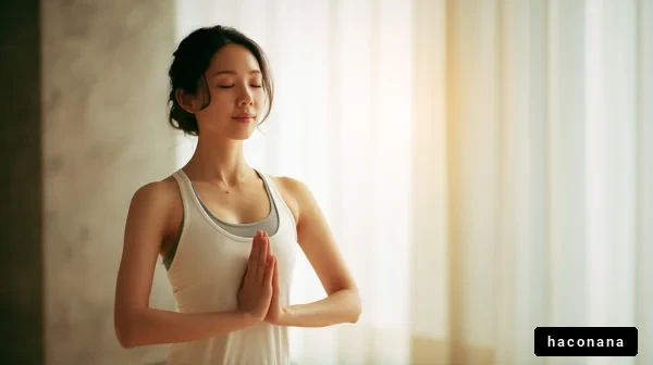 ヨガで心を整える女性