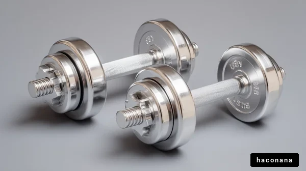 ダンベルのクローズアップ