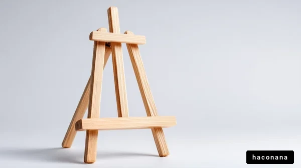 木製イーゼルの写真