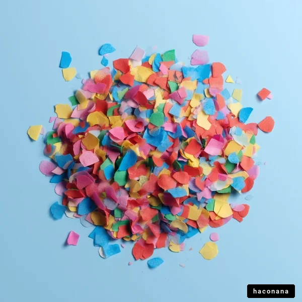 カラフルな紙吹雪の山