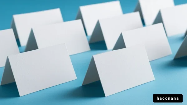 白いカードの集合