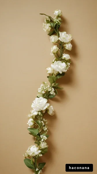 白い花の装飾ガーランド
