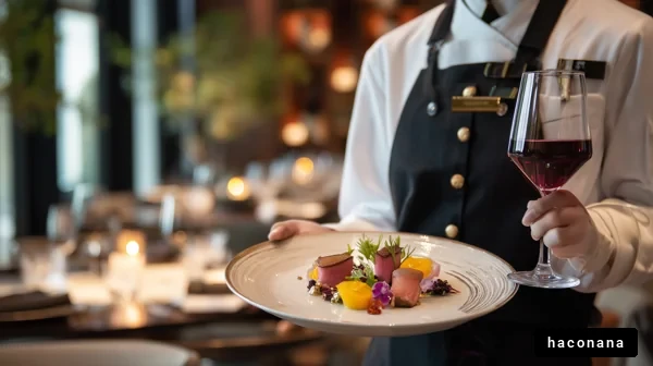 優雅なレストランでのサービス