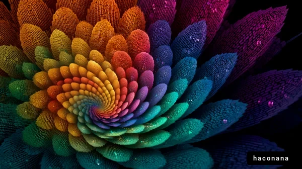 カラフルな渦巻き模様