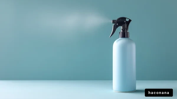 青いスプレーボトルの写真