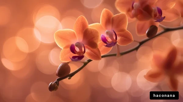 オーキッドとボケ背景の美しさ