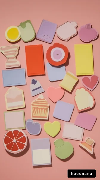 カラフルなメモと付箋