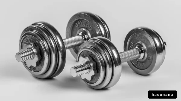 ダンベルのシンプルな画像