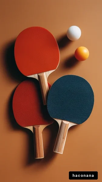 卓球のラケットとボール