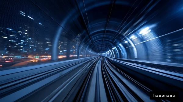 未来的なトンネルの景色