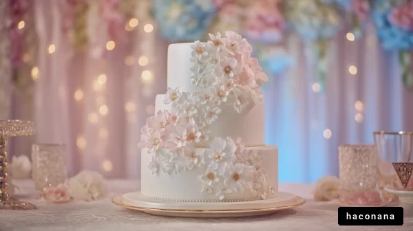 美しいウェディングケーキ