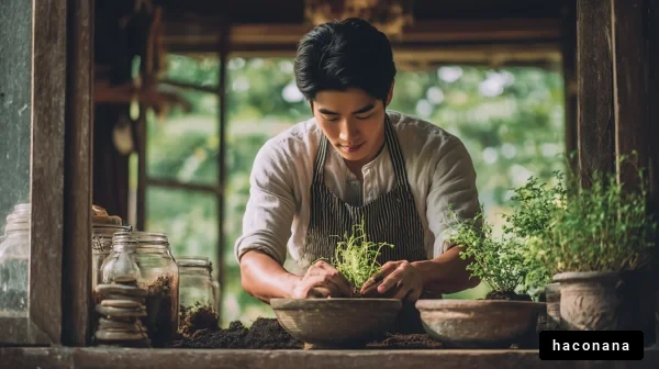 ガーデニングを楽しむ男性