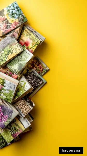 色とりどりの花の種