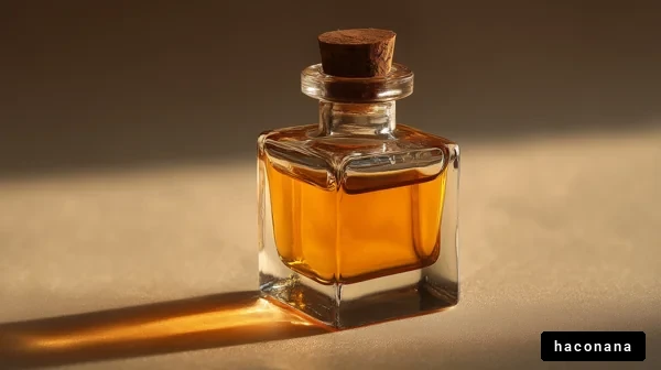 香油の瓶と光の演出