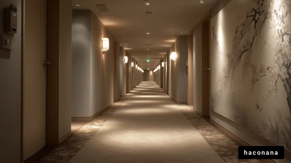 落ち着いたホテルの廊下