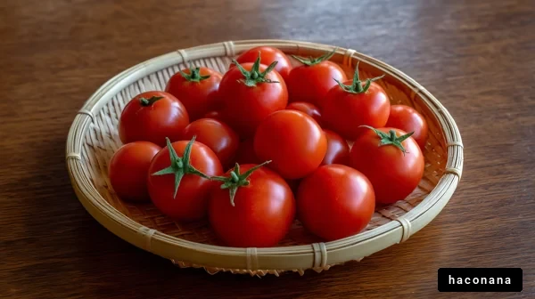 新鮮なトマトの盛り付け