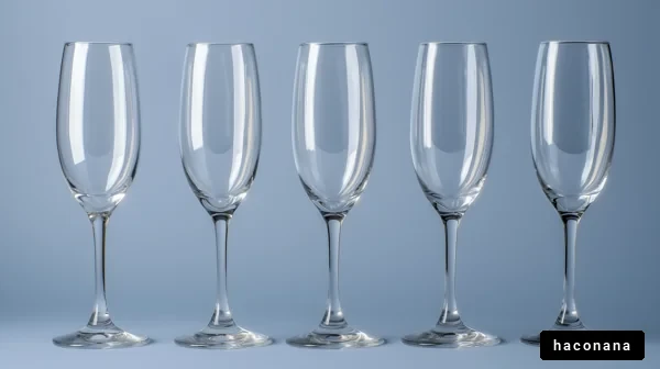 透明なグラスの並び