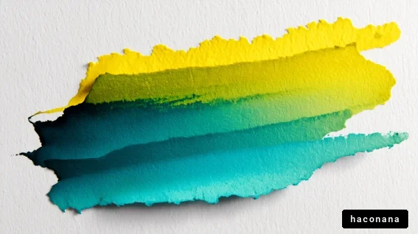 カラフルな水彩の筆跡