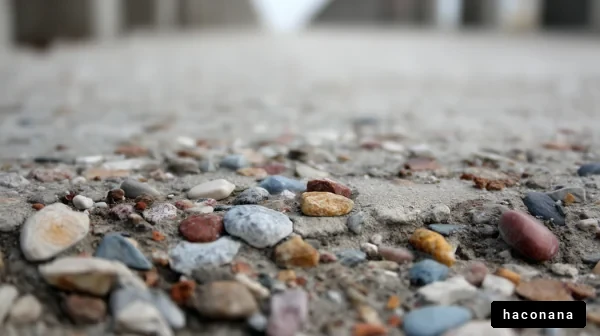 地面の小石と砂利の風景
