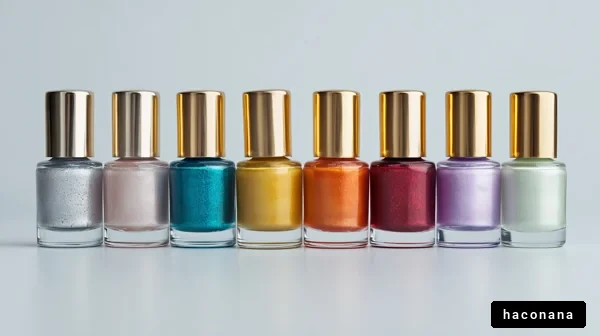 カラフルなネイルポリッシュ